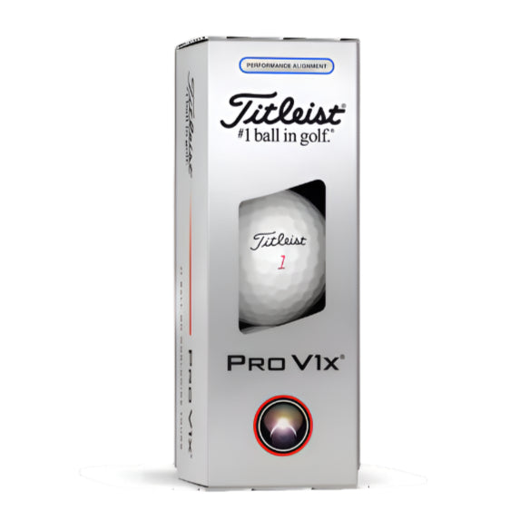 Titleist Pro V1x golf ball packaging on a white background