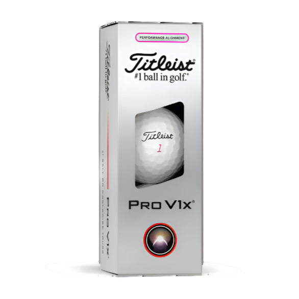 Titleist Pro V1x golf ball packaging on a white background