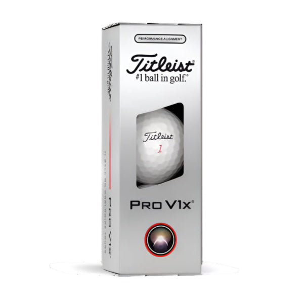 Titleist Pro V1x golf ball packaging on a white background