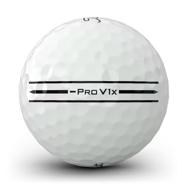 Titleist 26' Pro V1x Left Dash AIM Enhanced Alignment Golf Balls - Dozen