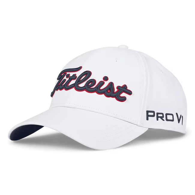 Titleist 2025 Tour Performance Cap - White/Navy/Red
