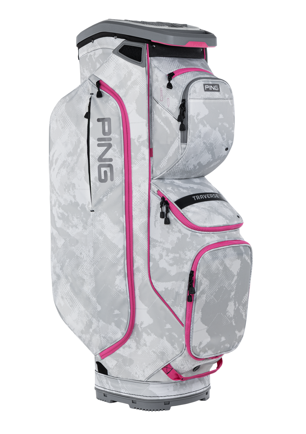 Ping Traverse Cart Bag - Platinum Graffiti/Malibu Rose
