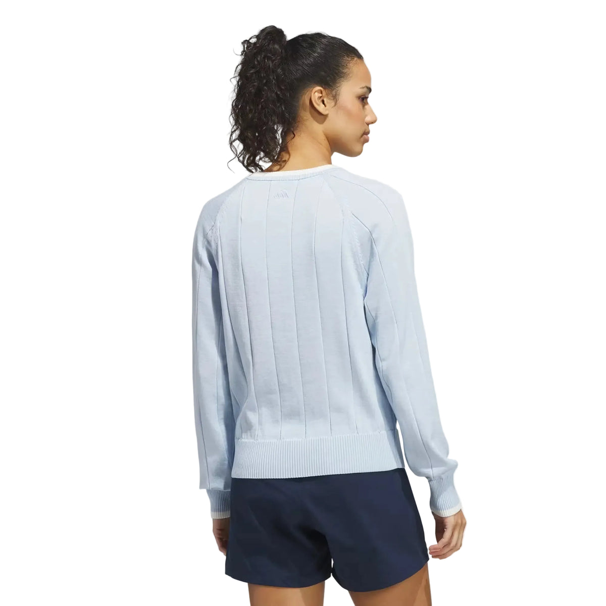 Adidas Women's Ultimate365+ Knit Crew Sweater - Crystal Sky