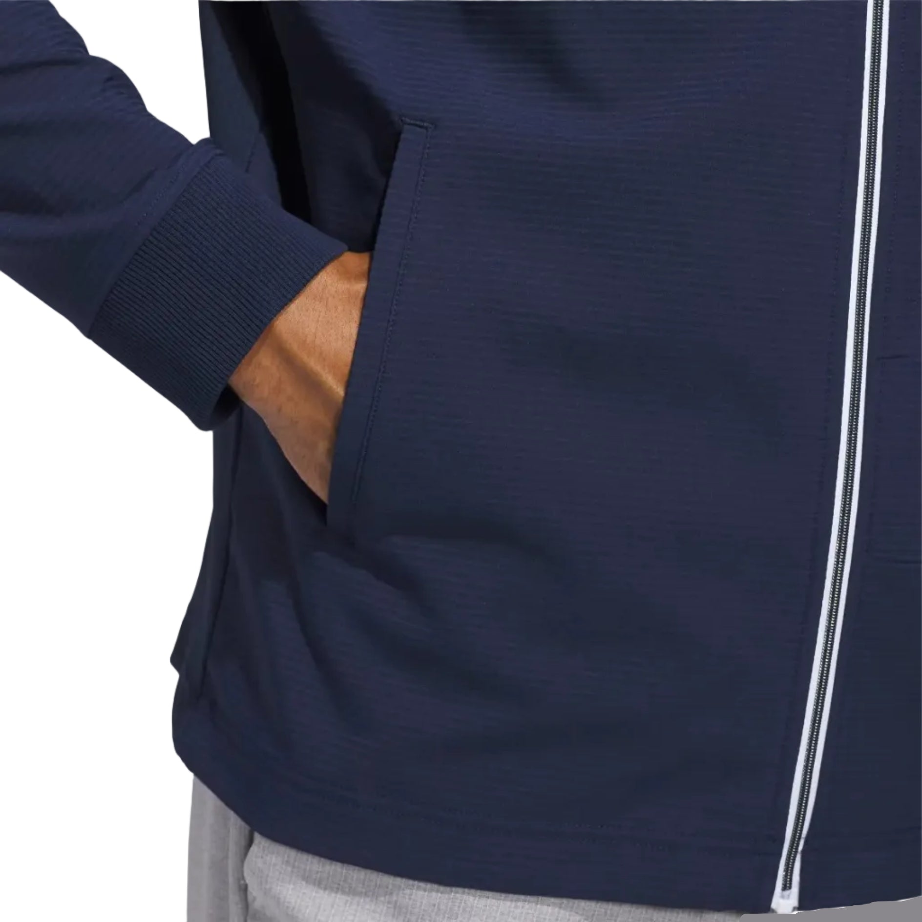 Adidas Ultimate365 Textured Woven Full-Zip Jacket - Collegiate Navy