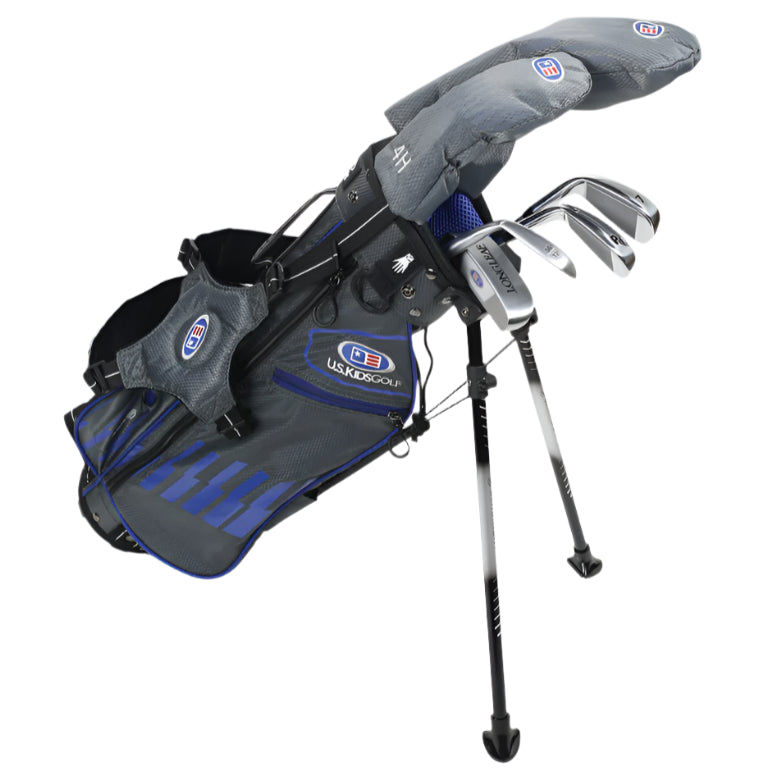 Golf bag with clubs on a white background