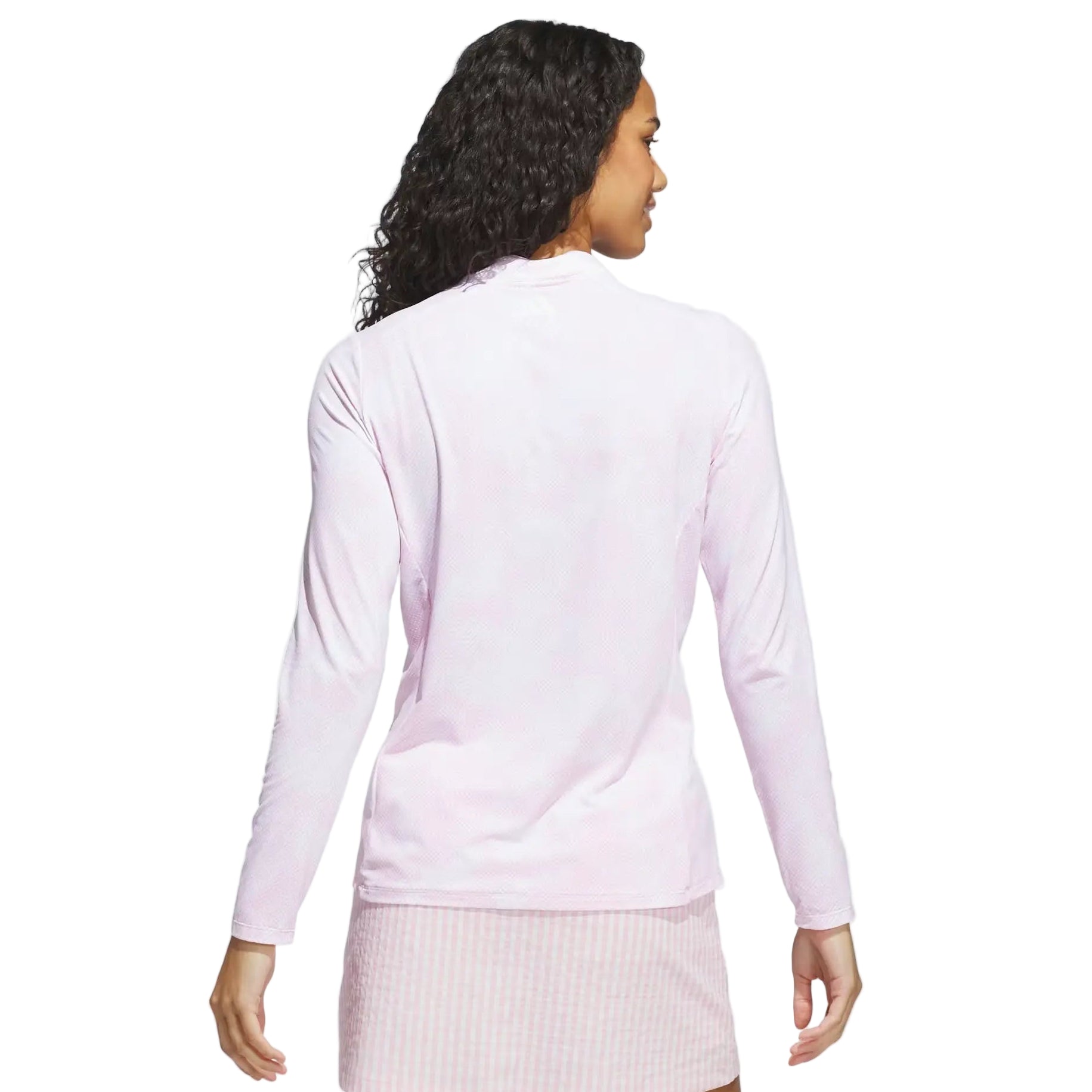 Adidas Ladies Ultimate365 Print Quarter Zip - Clear Pink
