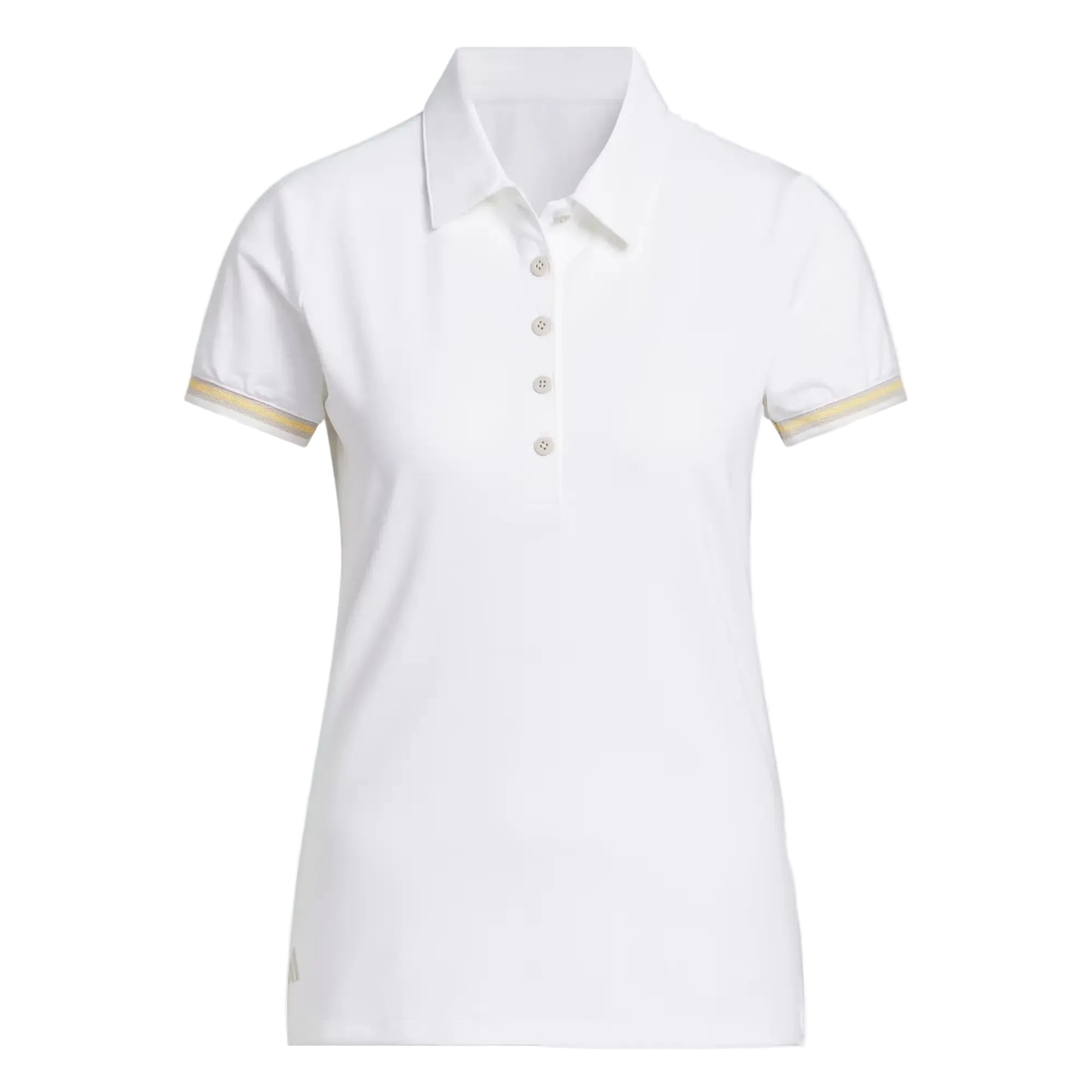 Adidas Ladies Ultimate365 Solid Classic Polo - White/Beige