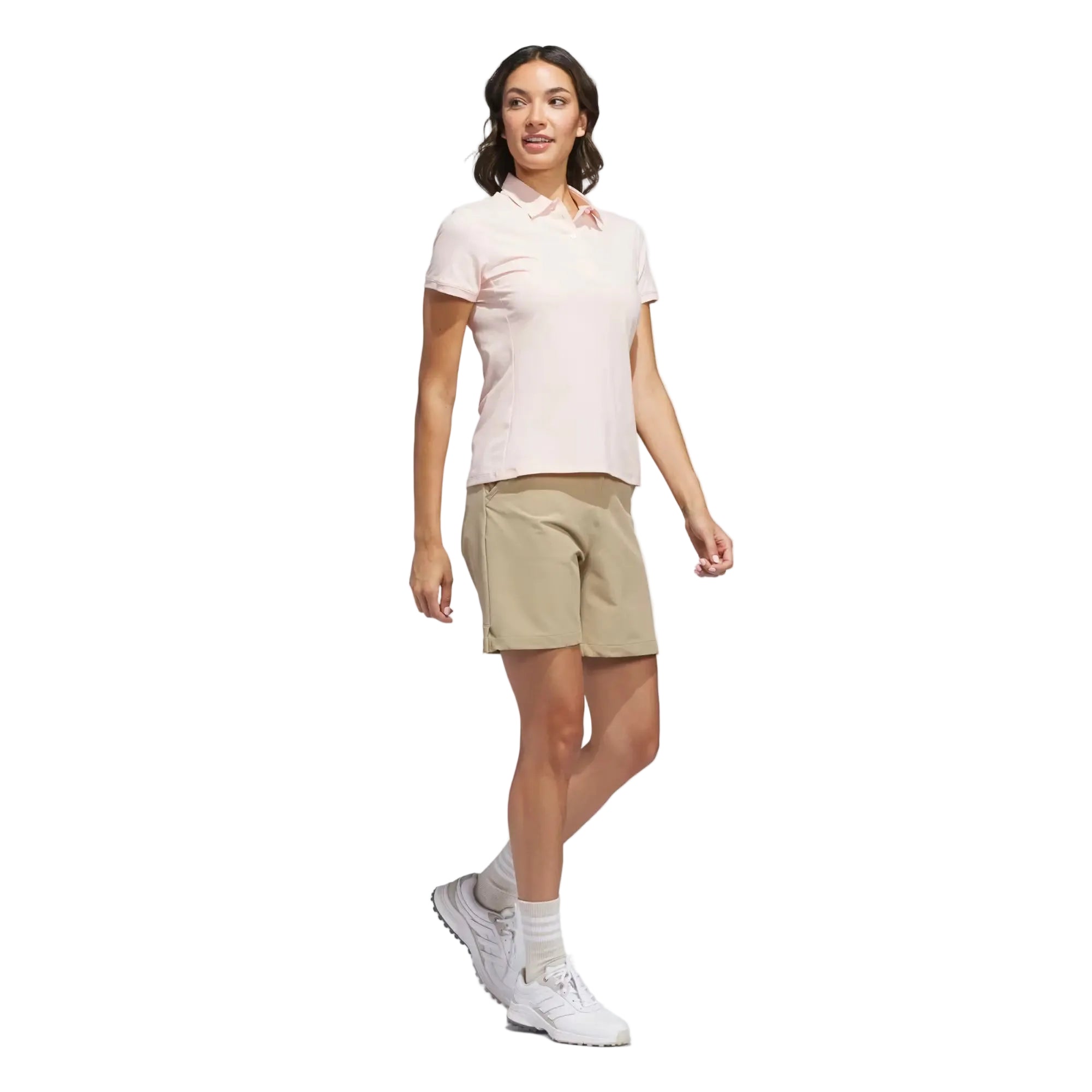 Adidas Ladies Ultimate365 Tour Twistknit Polo - Blush Pink