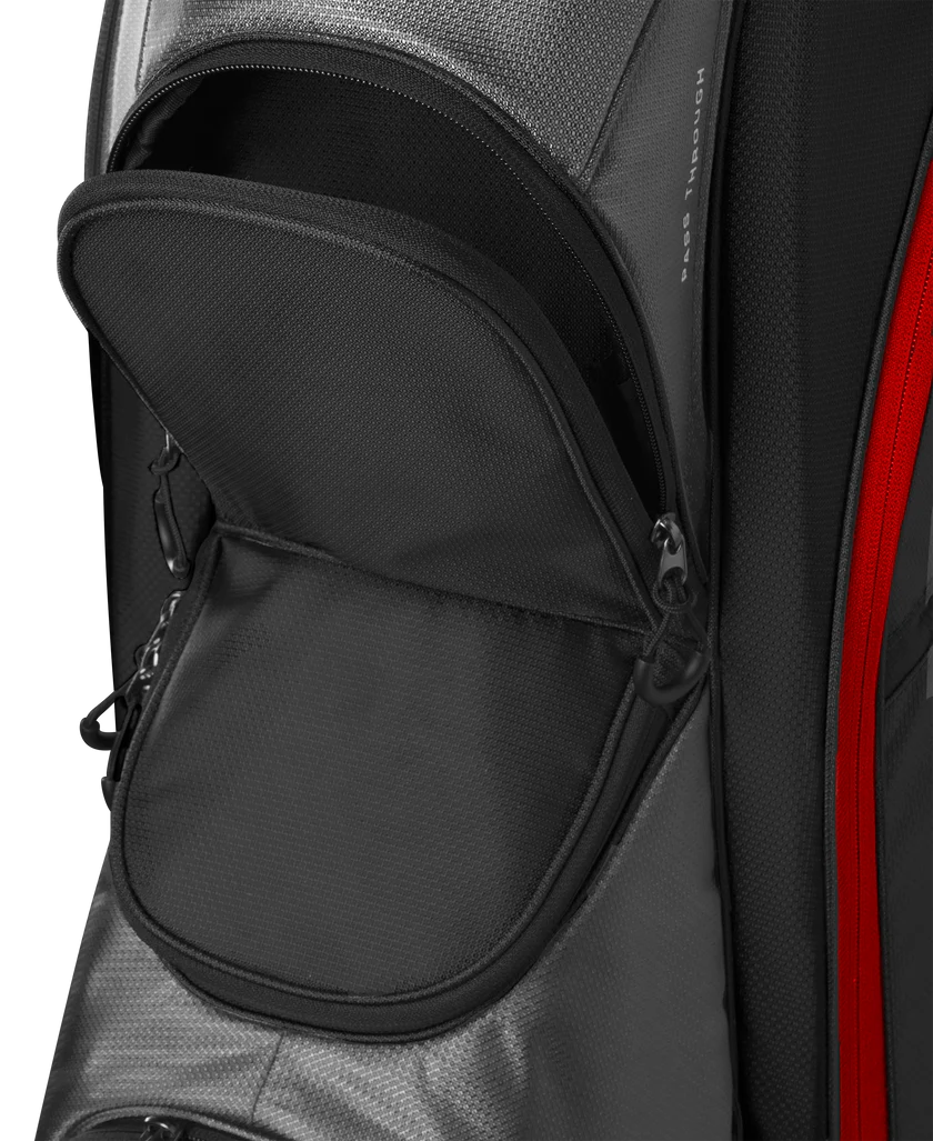 Wilson Staff Feather Cart Bag - Black/Grey/Red