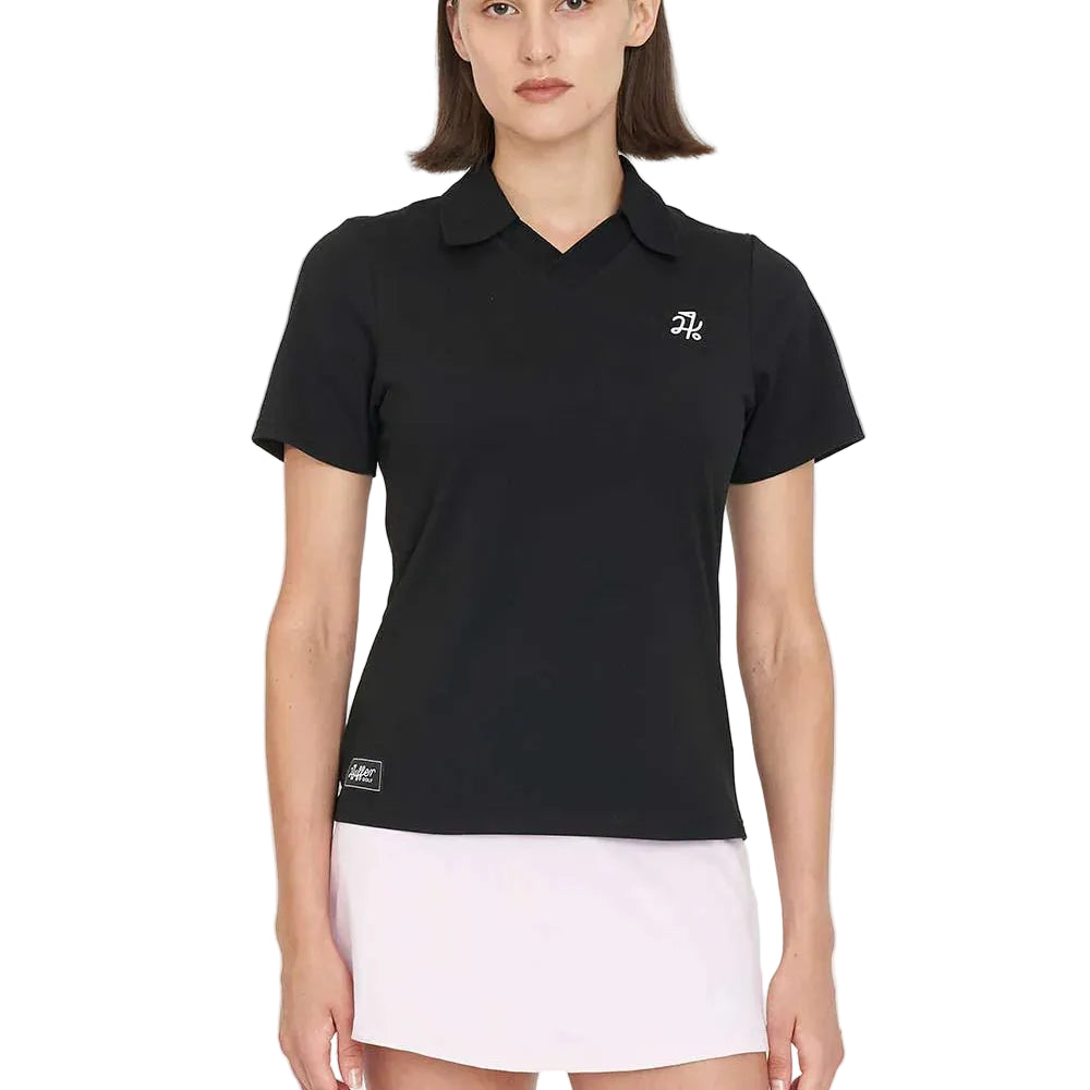 Huffer Womens Tech Birdie SS Polo - Black