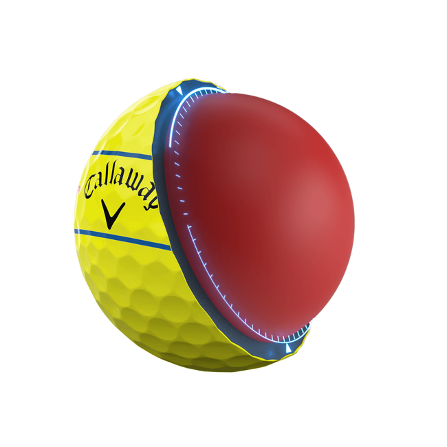 Callaway Chrome Soft 360 Triple Track Yellow Golf Balls - Dozen