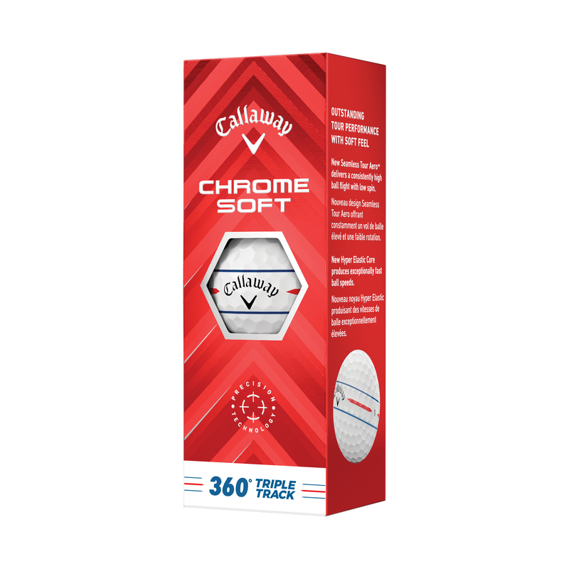 Callaway Chrome Soft 360 Triple Track Golf Balls - Sleeve