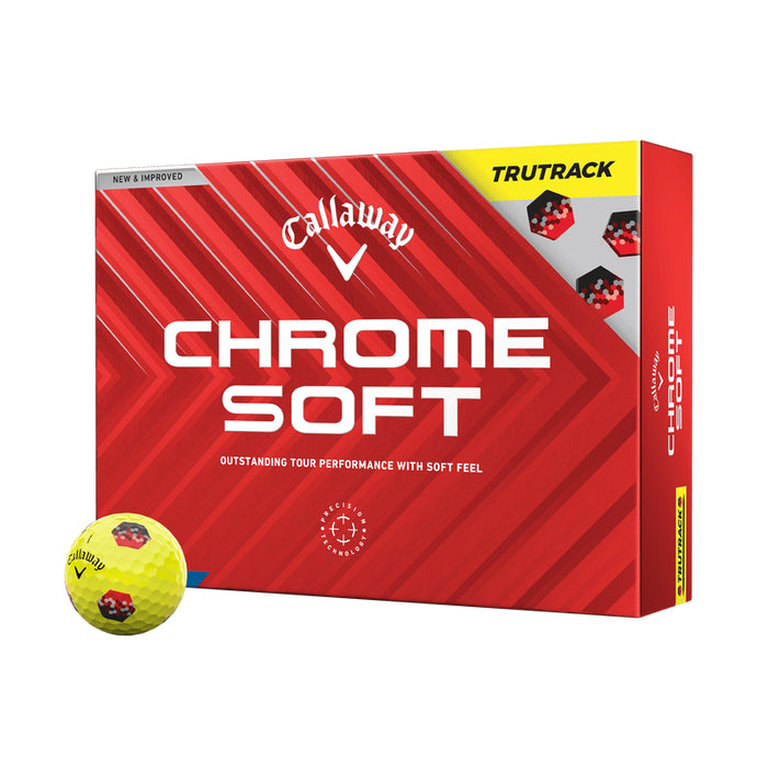 Callaway Chrome Soft Trutrack Yellow Golf Balls - Dozen