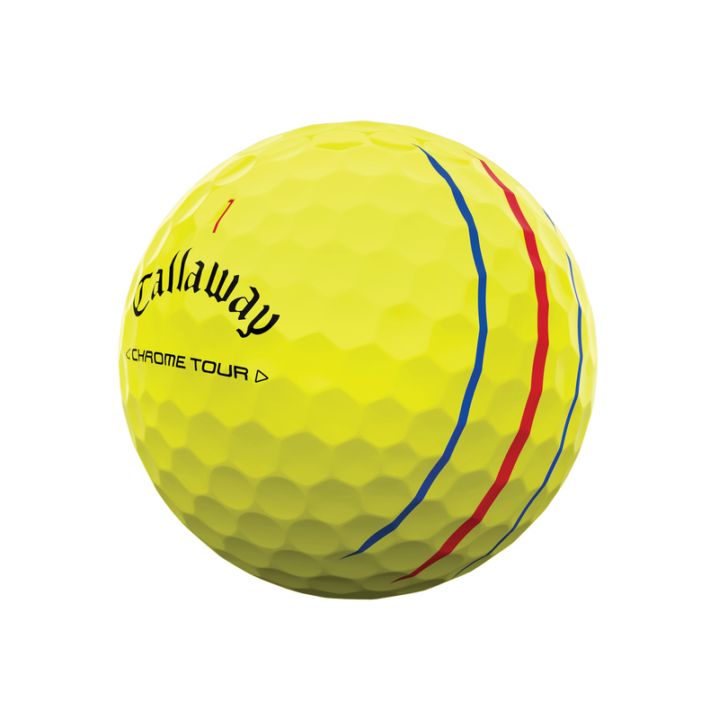Callaway Chrome Tour Triple Track Yellow Golf Balls - Sleeve