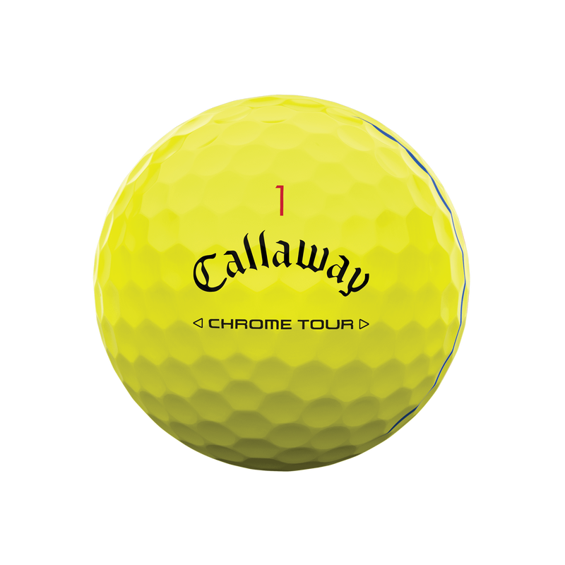 Callaway Chrome Tour Triple Track Yellow Golf Balls - Sleeve