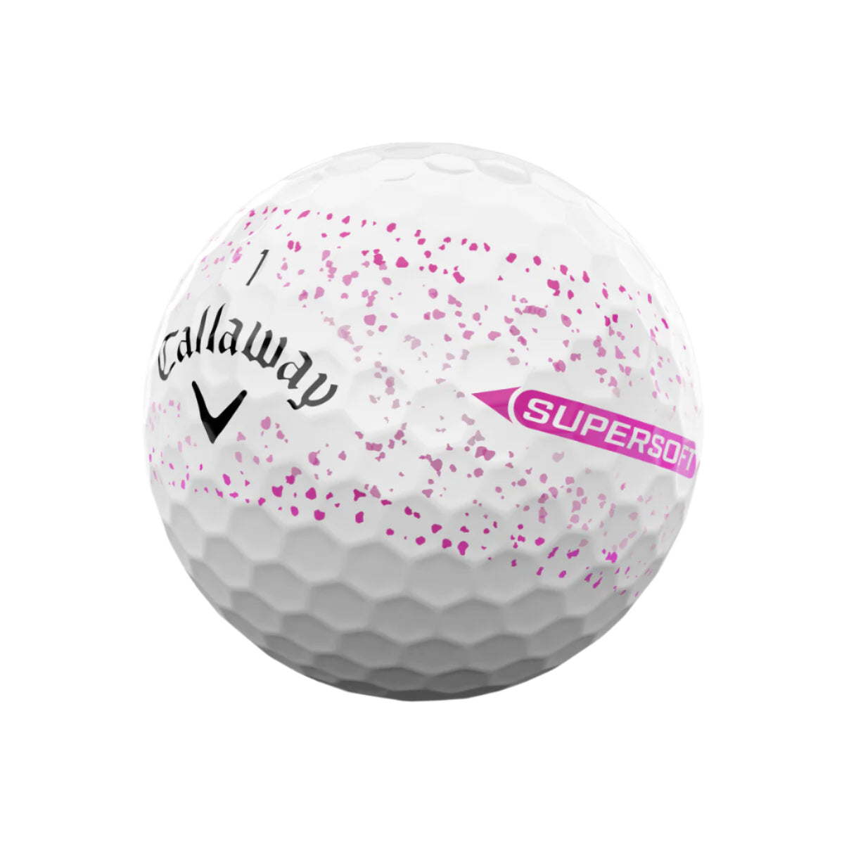 Callaway 2025 Supersoft Golf Balls Dozen - Splatter Pink