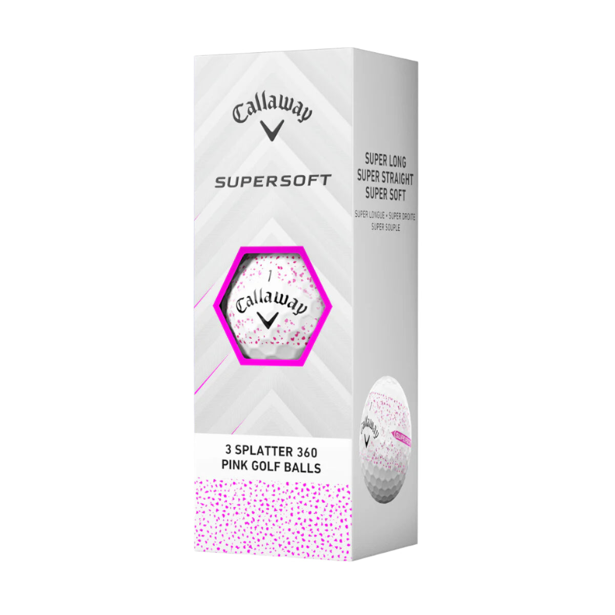 Callaway 2025 Supersoft Golf Balls Splatter Pink