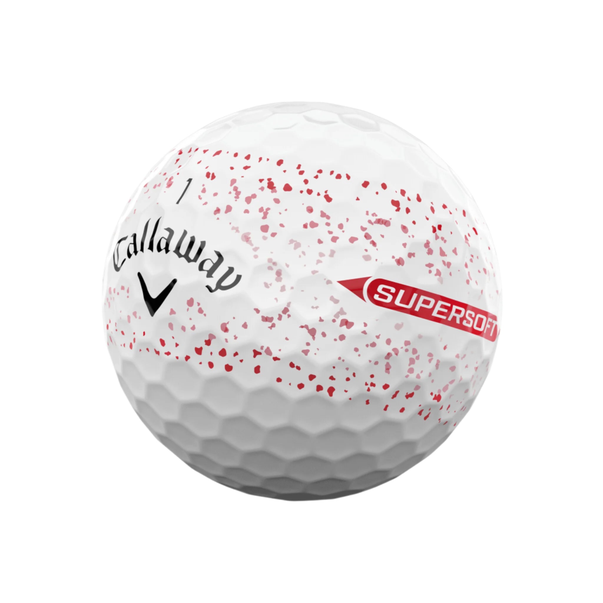 Callaway 2025 Supersoft Golf Balls Sleeve - Splatter Red