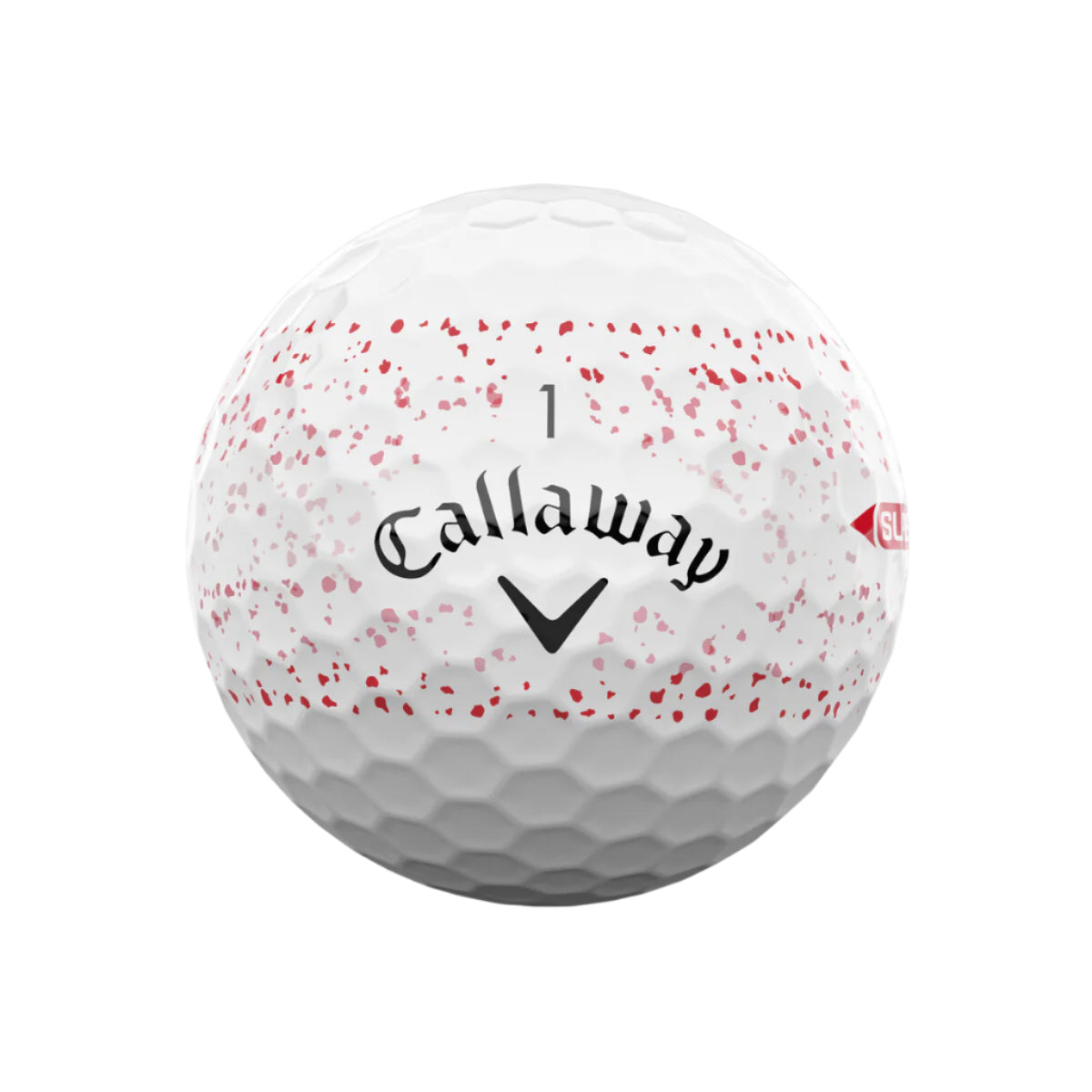Callaway 2025 Supersoft Golf Balls Dozen - Splatter Red