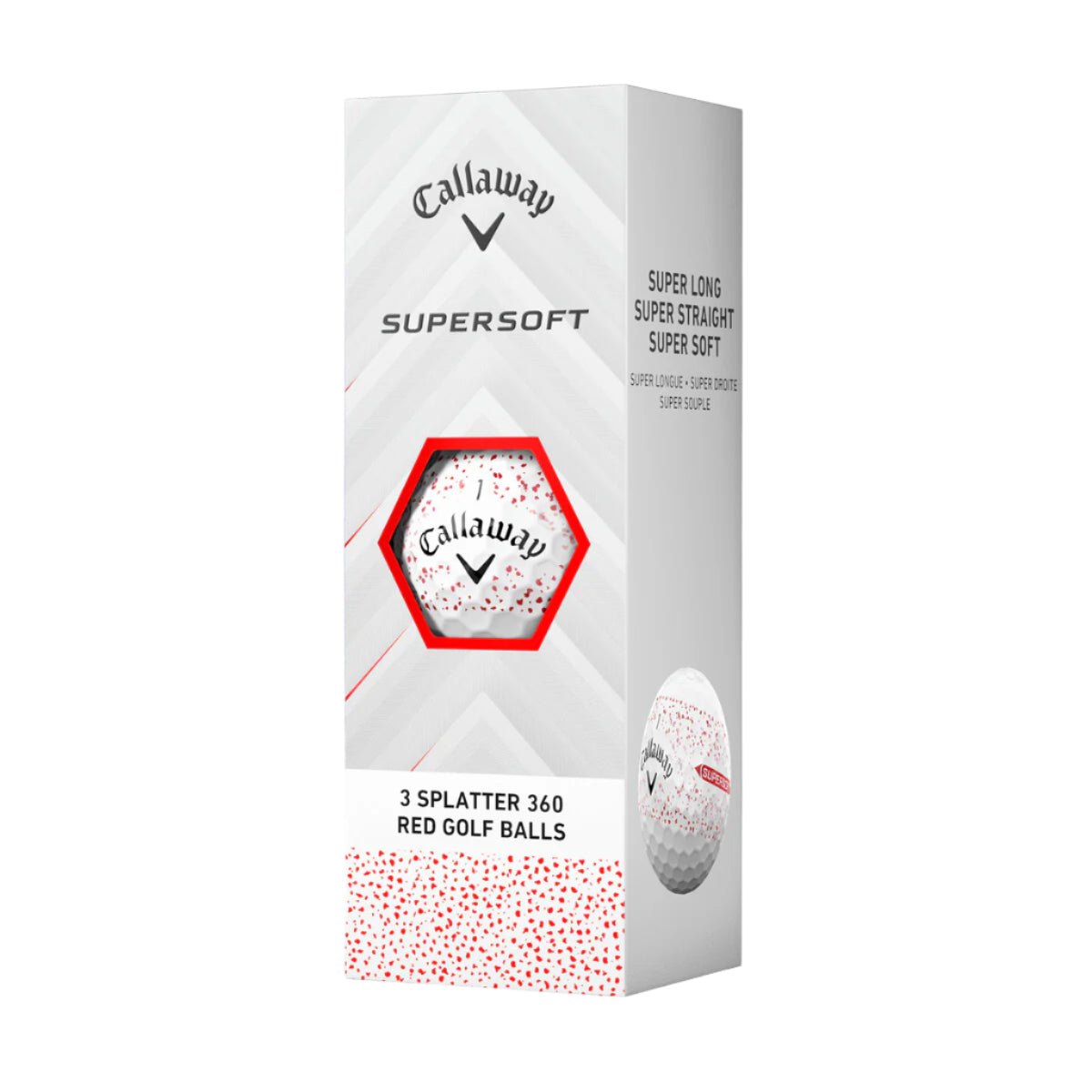 Callaway 2025 Supersoft Golf Balls Dozen - Splatter Red