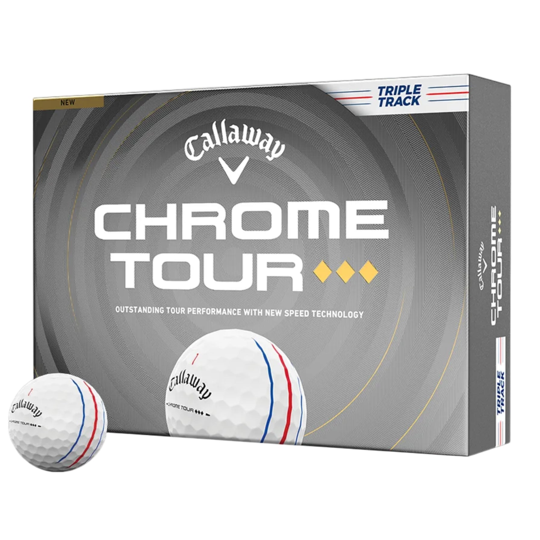 Callaway 26' Chrome Tour Triple Diamond Triple Track Golf Balls - Dozen