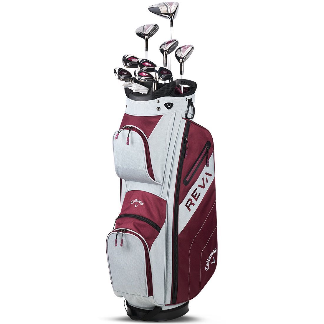 Callaway Women’s REVA 11-Piece Cart Bag Complete Set 25' red