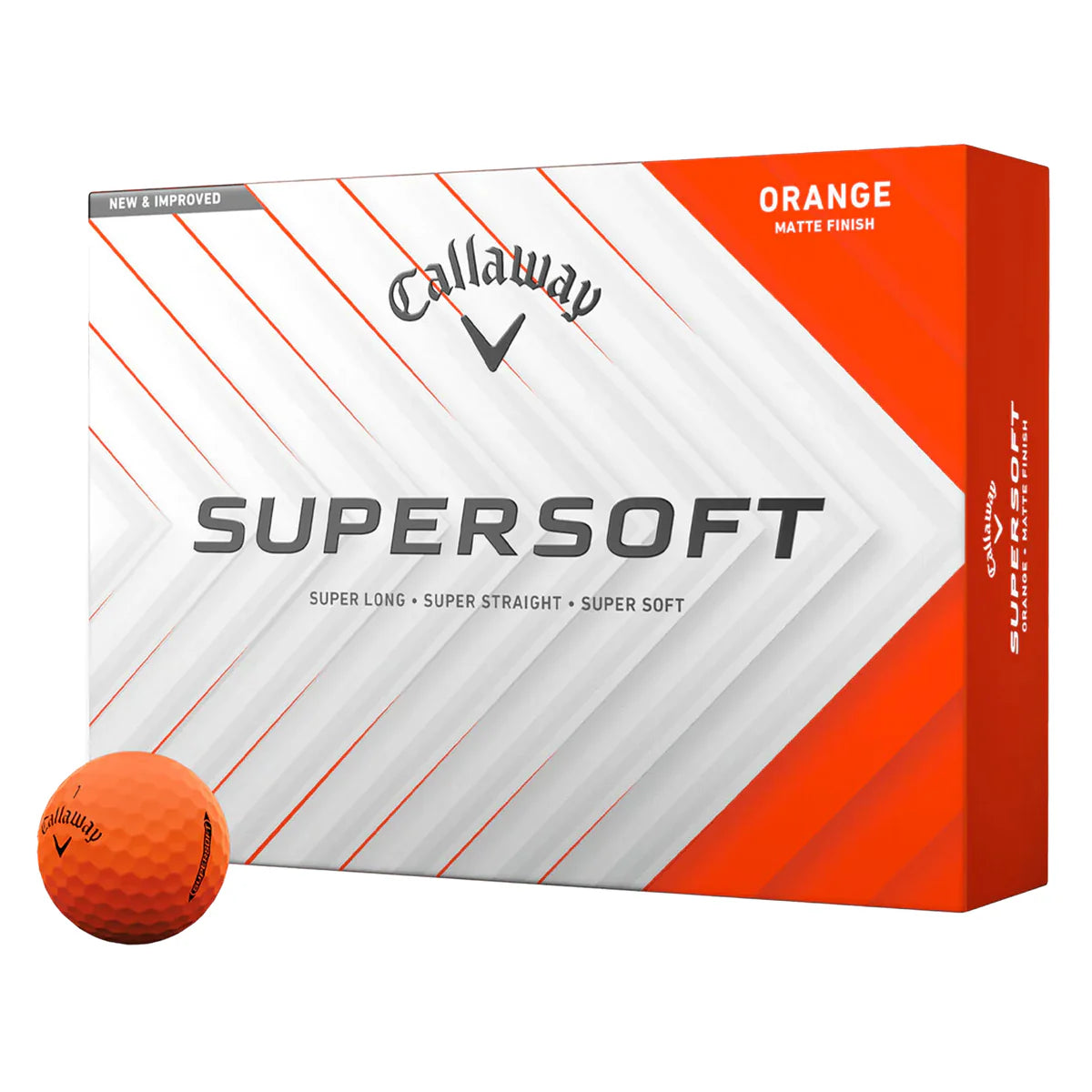 Callaway 2025 Supersoft Golf Balls - Orange