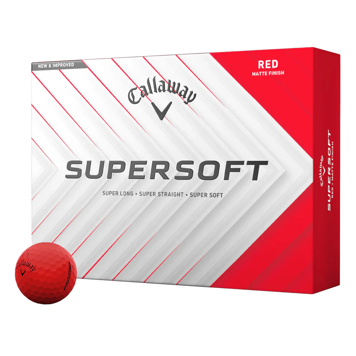 Callaway 2025 Supersoft Golf Balls - Red