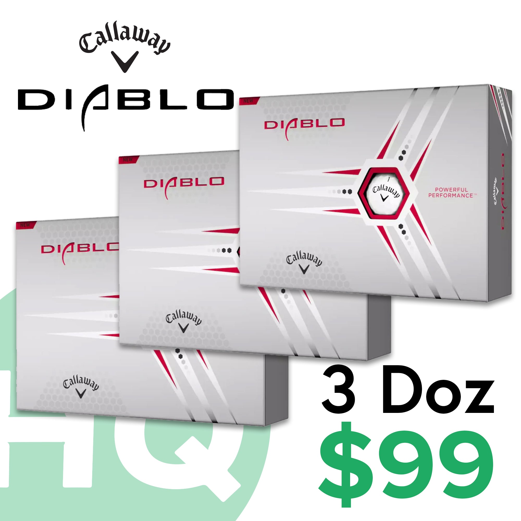 Callaway Diablo Golf Balls - 3 Doz For $99