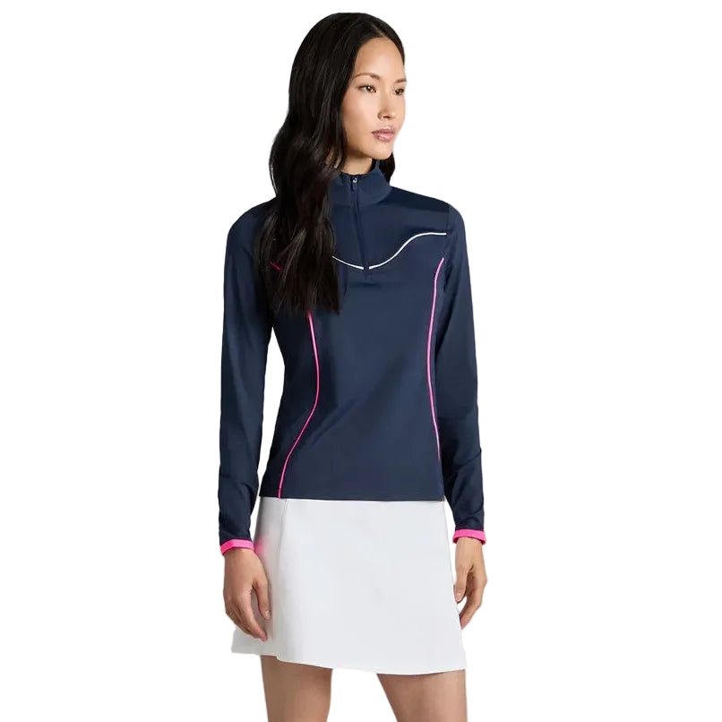G/Fore Ladies Italian Double Knit Contrast Midlayer