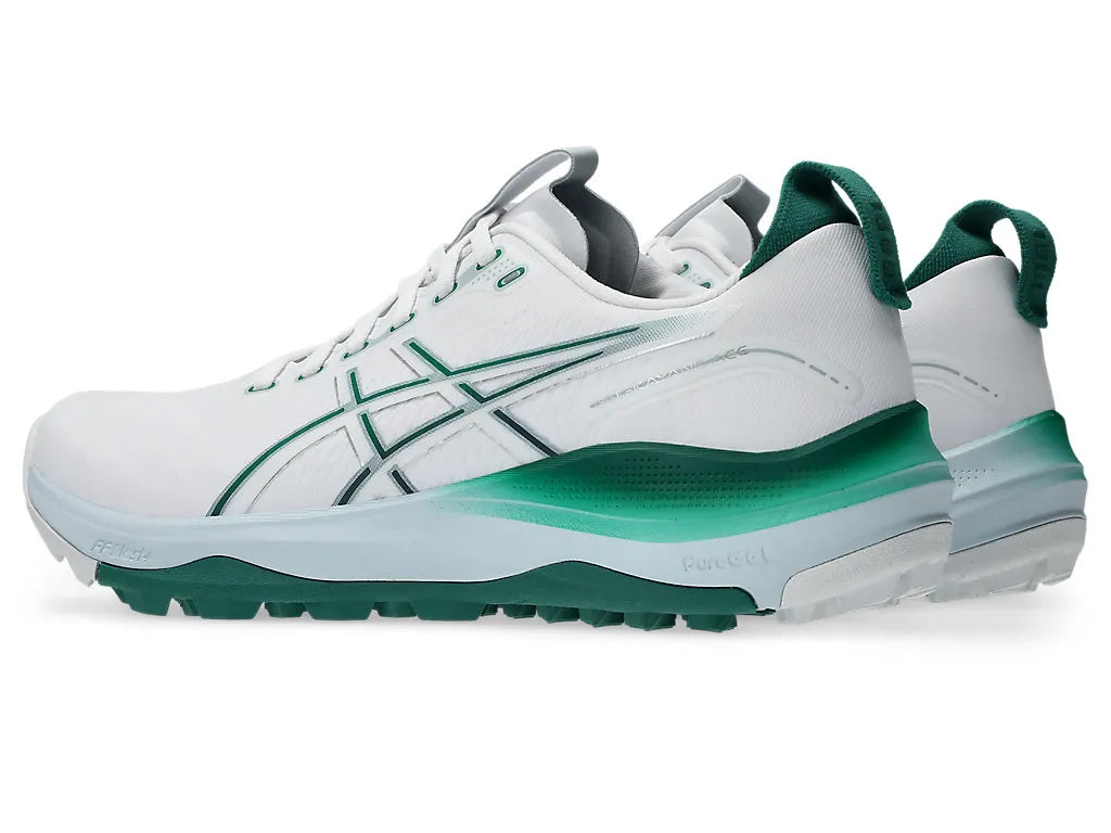 Asics Men's GEL Kayano Ace 3 Golf Shoes - White/Jasper Green