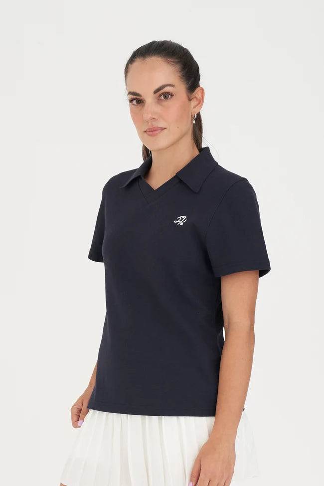 Huffer Women's Birdie Polo - Navy