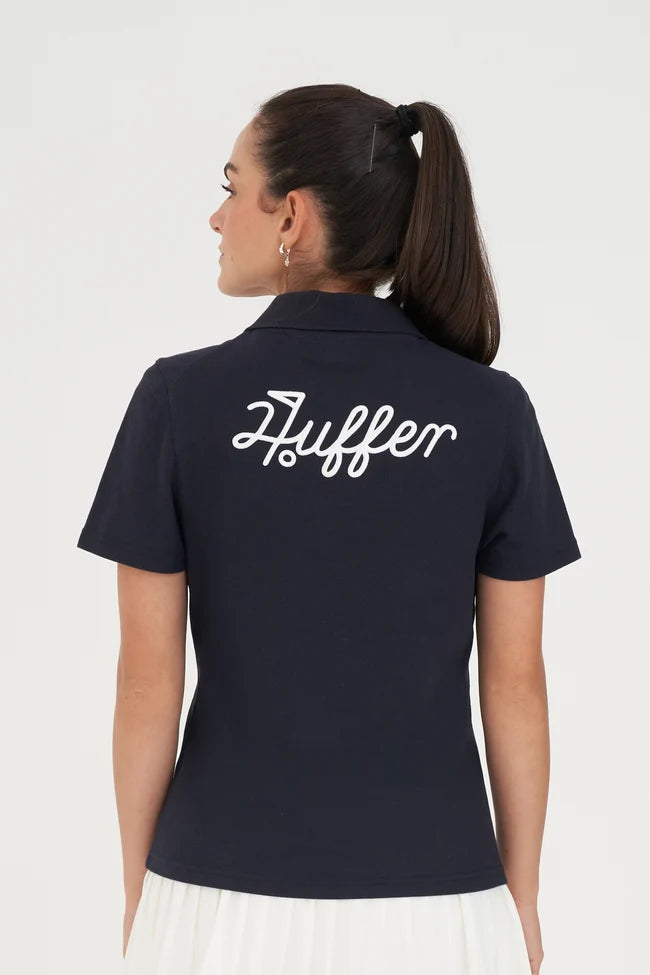 Huffer Women's Birdie Polo - Navy