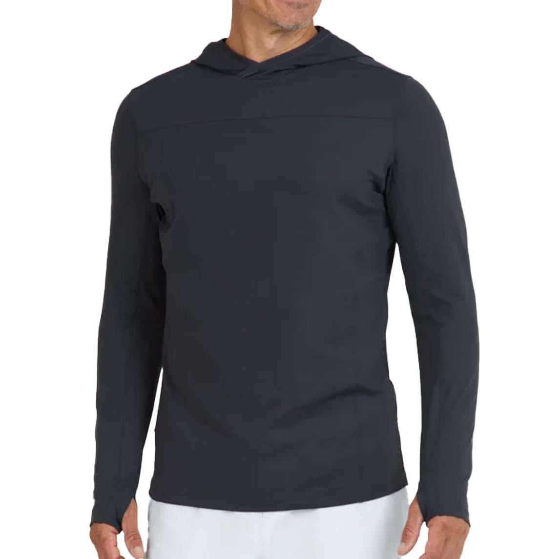 IBKUL-Mens-Solid-Long-Sleeve-Hoody-Charcoal