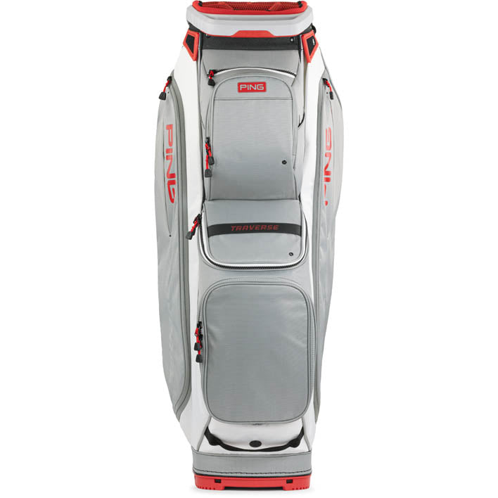 Ping Traverse Cart Bag - Dark Grey/Red
