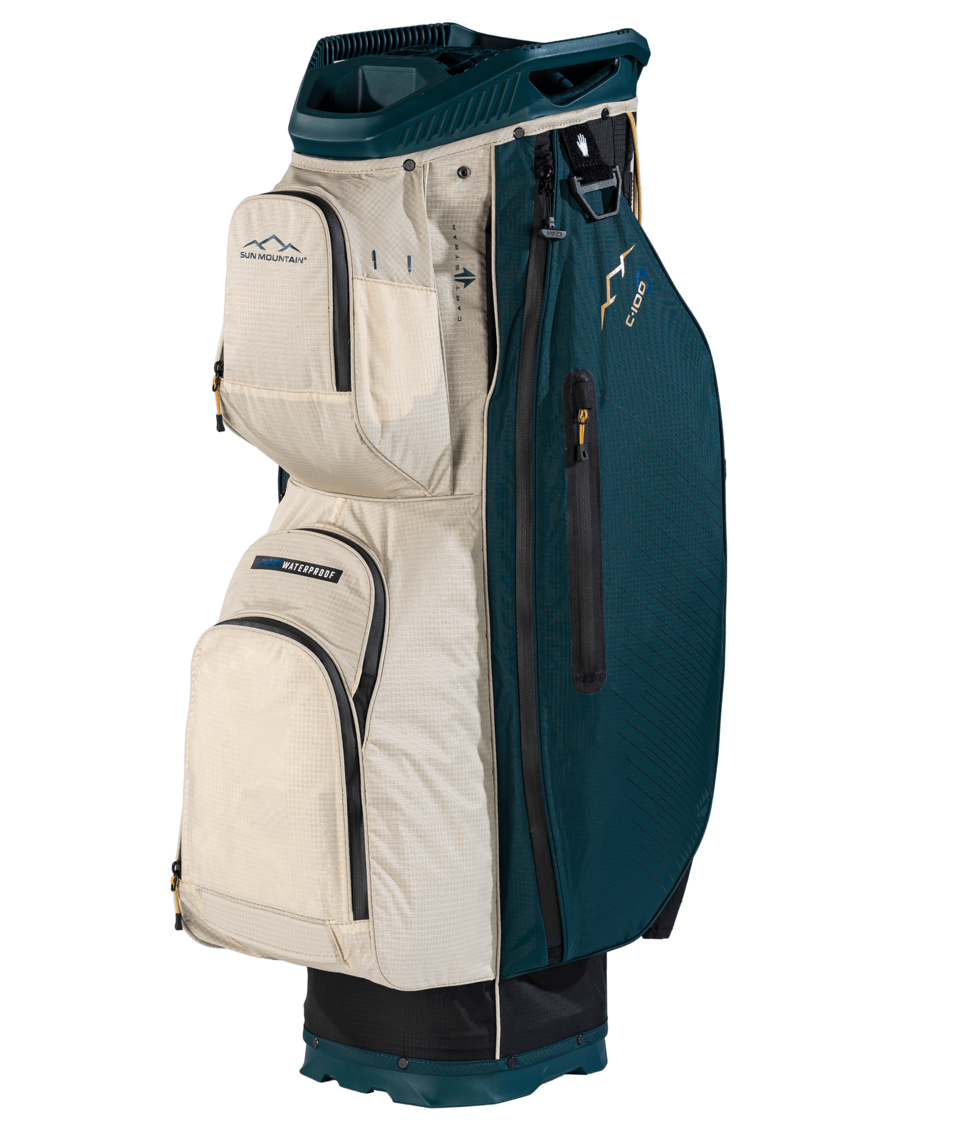 Sun Mountain C100 H2NO Cart Bag - Black/Pond/Sand