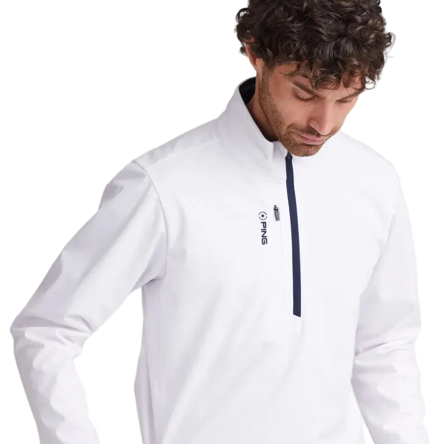 PING Vigo Windproof Half Zip Jacket - White