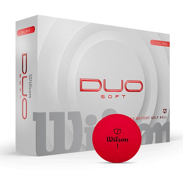 Wilson Duo Soft 2025 Red Golf Balls - Dozen