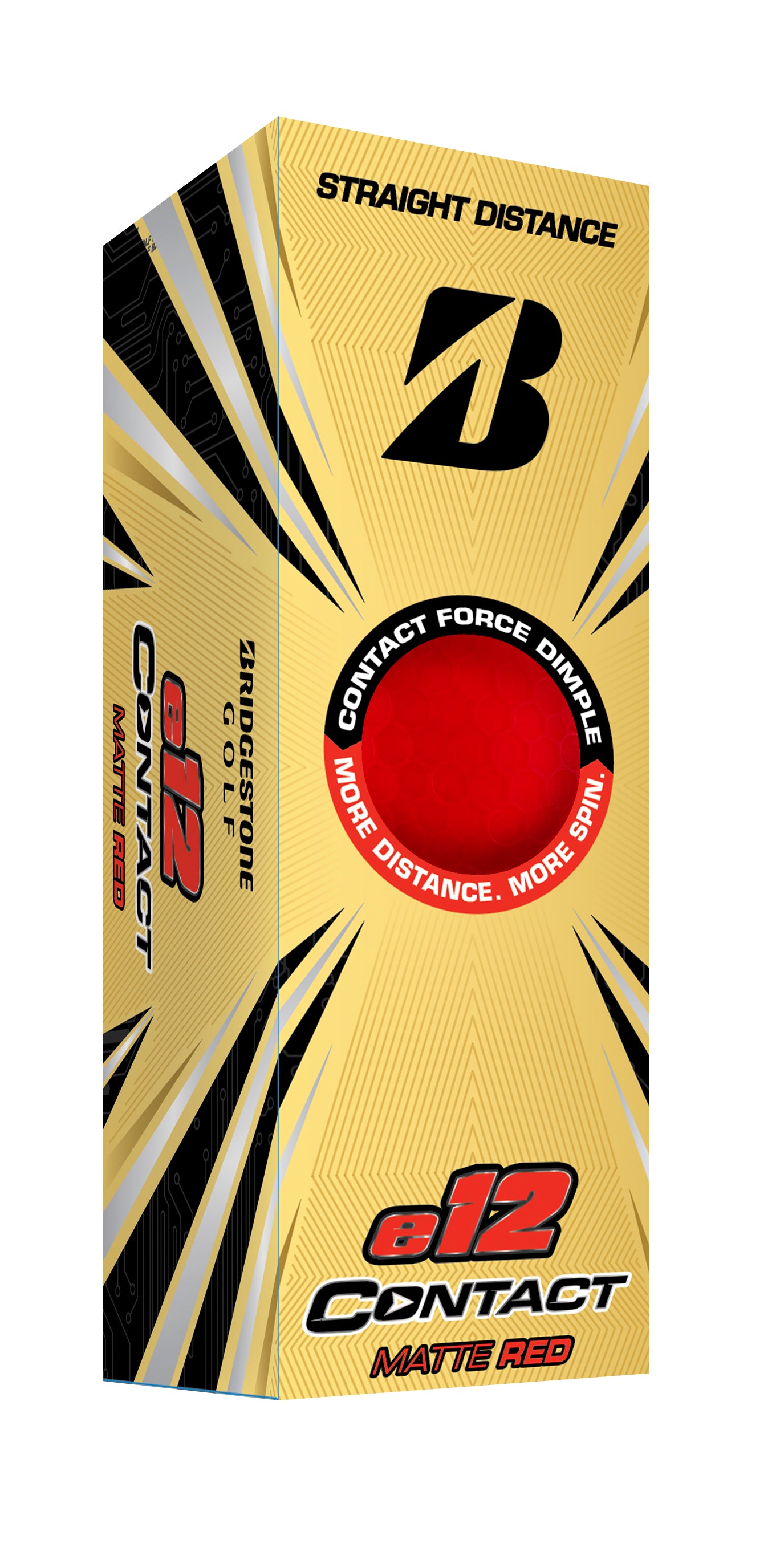 Bridgestone E12 Contact Matte Red Golf Balls - Sleeve