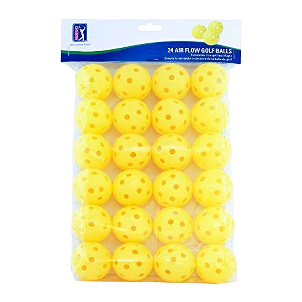 PGA Tour Airflow Practice Balls yellow