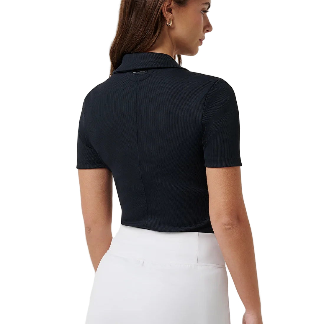TravisMathew Ladies Moveknit VNeck Polo - Black