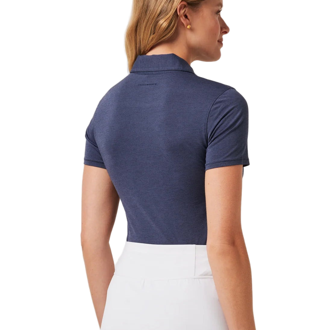 TravisMathew Ladies Featherweight Active Polo - Heather Navy Blazer