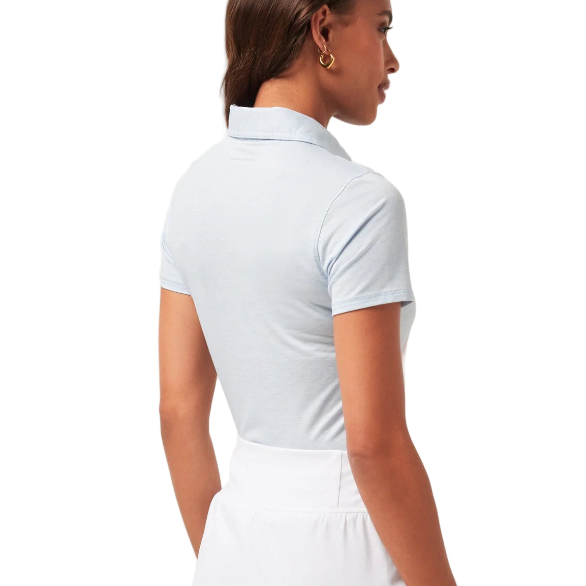TravisMathew Ladies Featherweight Active Polo - Heather Kentucky Blue