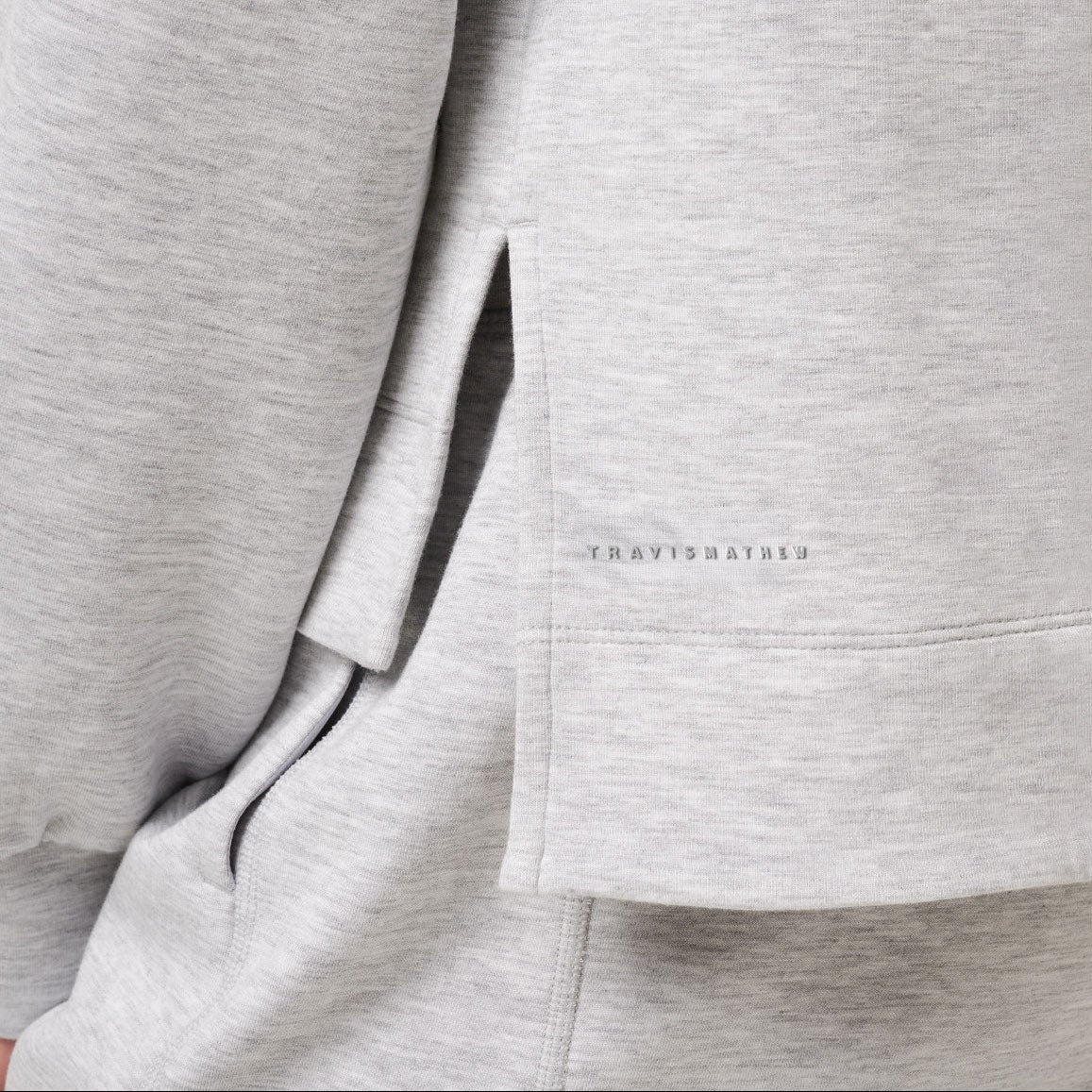 TravisMathew Ladies Skyloft Soft Hoodie - Heather Light Grey