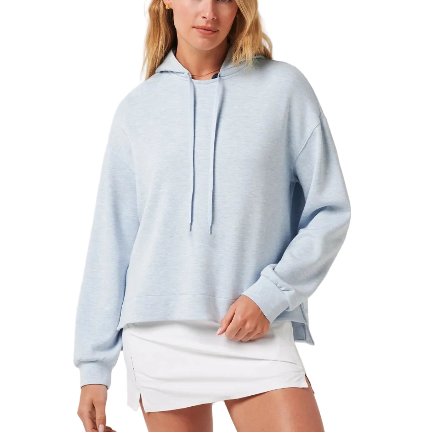 TravisMathew Ladies Skyloft Soft Hoodie - Heather Kentucky Blue
