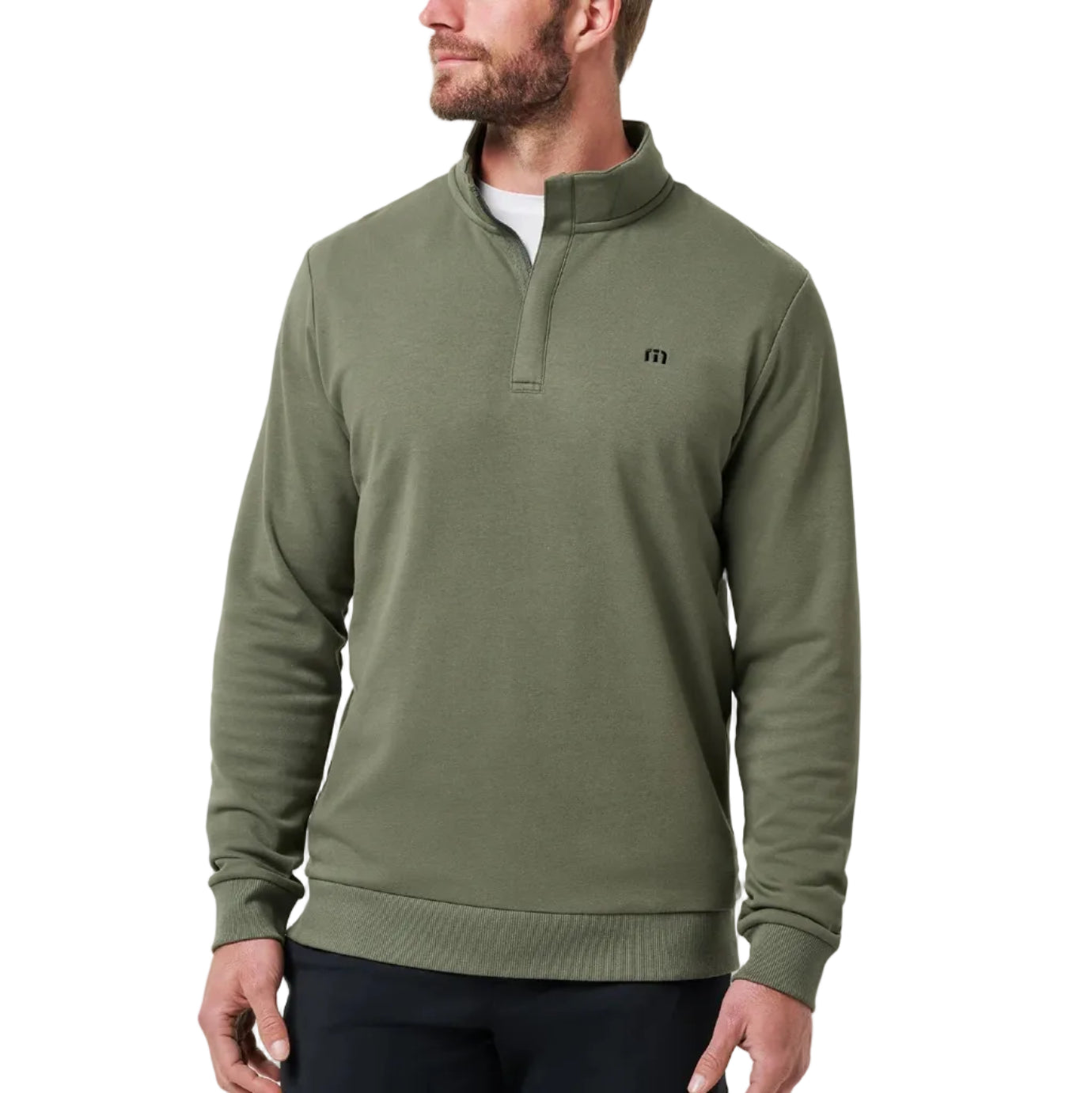 TravisMathew Cloud Quarter Zip 2.0 - Dark Olive