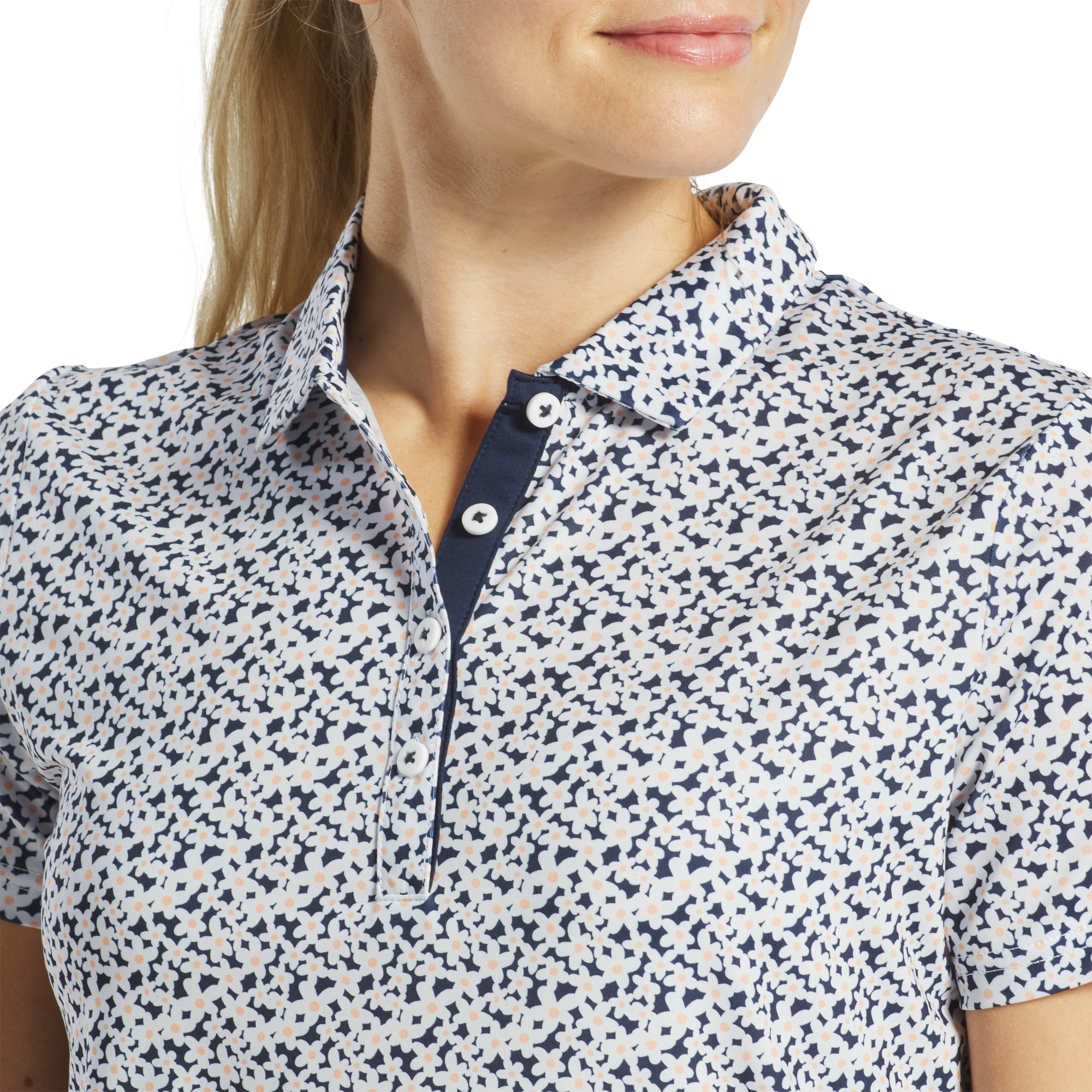 FootJoy Ladies Floral Print Short Sleeve Shirt