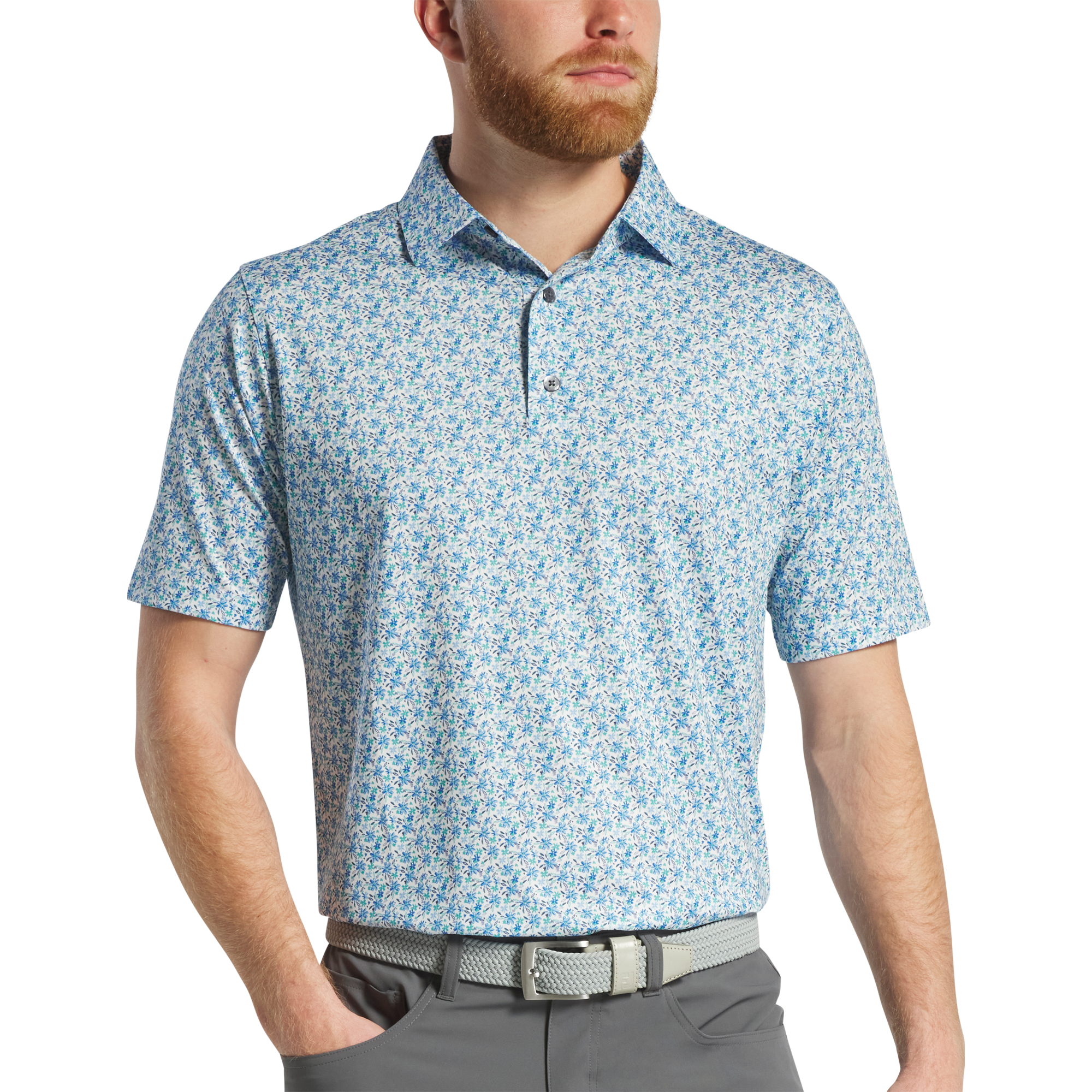 FootJoy Mens All Over Floral Polo