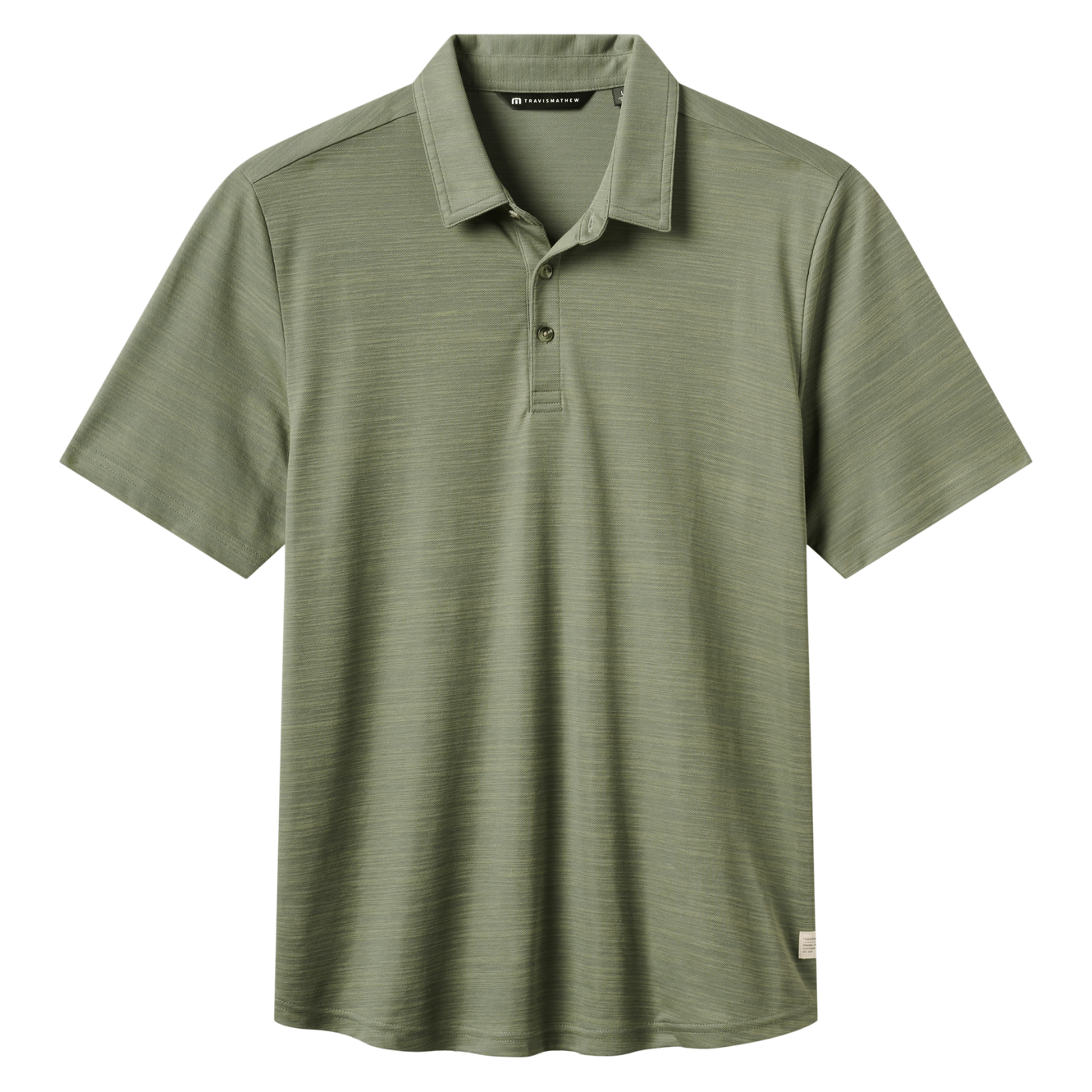 Green polo shirt on a white background
