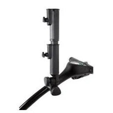 Black adjustable stand on a white background